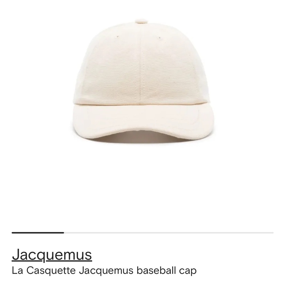 Jacquemus Cream La Casquette Baseball Cap (Size 60)